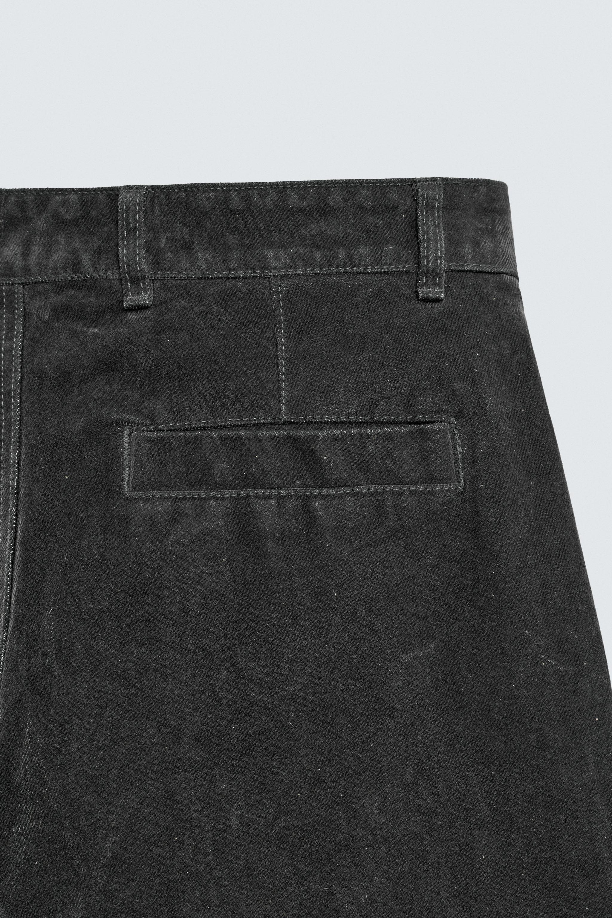RELAXED FIT FLOCKED PANTS